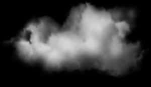 Monochrome Cloud Formation PNG image with transparent background