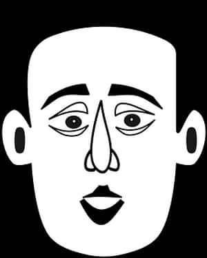 Monochrome Face Tears Illustration PNG image with transparent background