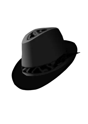Monochrome Fedora Hat PNG Image