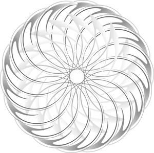 Monochrome Optical Illusion Sphere PNG Image