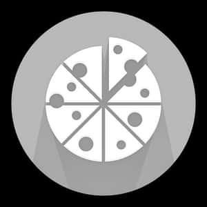 Monochrome Pizza Icon PNG image with transparent background