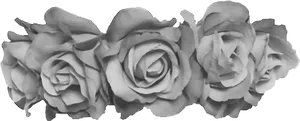 Monochrome Rose Trio PNG Image