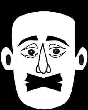 Monochrome Sadness Expression PNG image with transparent background