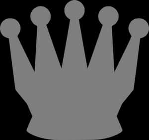 Monochrome Silhouette Crown Graphic PNG image with transparent background