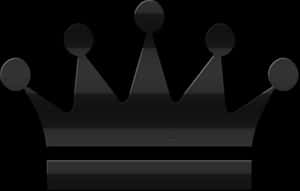 Monochrome Silhouette Crown Graphic PNG image with transparent background