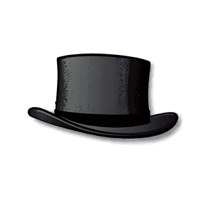 Monochrome Top Hat Graphic PNG 26 PNG