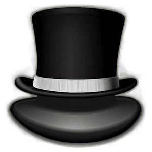Monochrome Top Hat Graphic PNG 50 PNG
