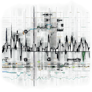 Monochrome Waveform PNG vib48 PNG with transparent background