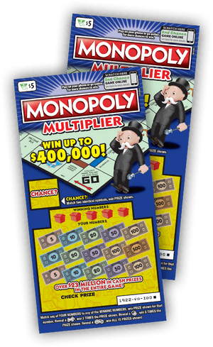 Monopoly Multiplier Lottery Tickets PNG image with transparent background