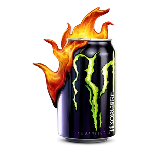 Monster Energy Drink Fiery Theme Png Htv PNG Image