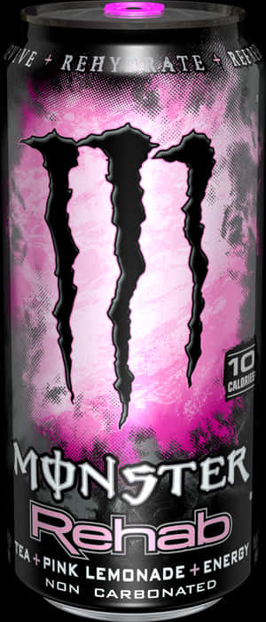 Monster Rehab Pink Lemonade Energy Drink Can PNG