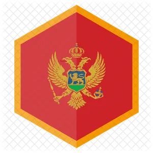 Montenegro Coatof Arms Hexagon PNG Image