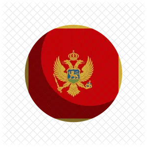 Montenegro Coatof Armson Red Background PNG Image