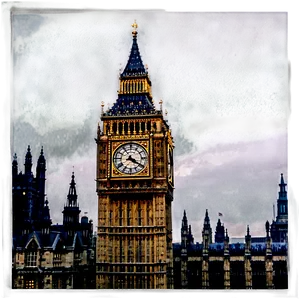 Moody Big Ben In Rain Png Mql PNG Image