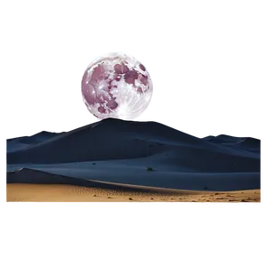 Moon Over Desert Dunes Png Chh63 PNG Image