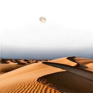 Moon Over Desert Dunes Png Etv94 PNG Image