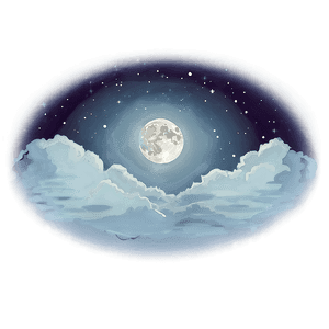 Moonlit Cloudy Night PNG 06252024 PNG with transparent background