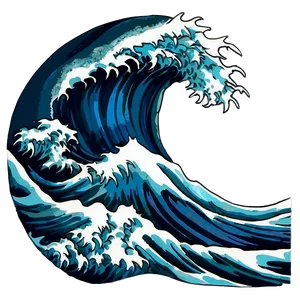 Moonlit Ocean Wave Png Vpu PNG Image