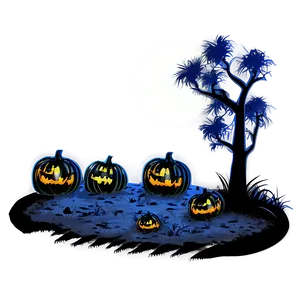 Moonlit Pumpkin Patch Field Png 66 PNG Image