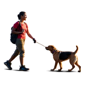 Morning Dog Walking Png Mgh28 PNG Image