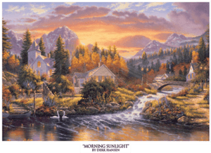 Morning Sunlight Painting PNG image with transparent background