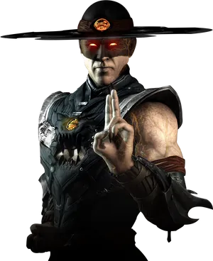 Mortal Kombat Character With Glowing Eyes PNG Image