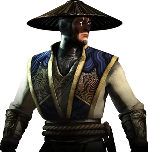 Mortal Kombat Warriorin Traditional Attire PNG Image