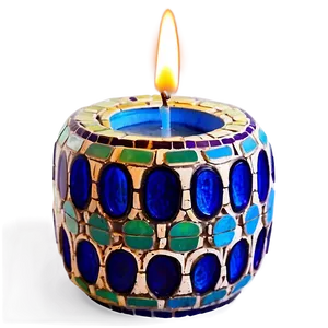 Mosaic Candle Holder Png 06252024 PNG Image