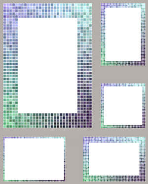 Mosaic Pattern Frames Collection PNG image with transparent background