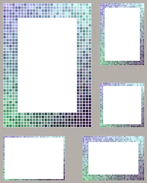 Mosaic Pattern Frames Collection PNG Image