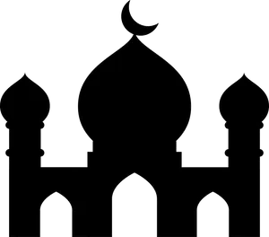 Mosque Silhouette Outline PNG Image