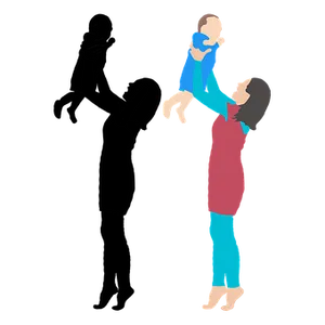 Mother Child Bonding Moment PNG Image