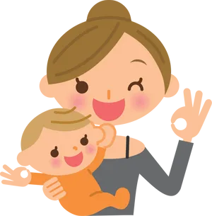 Mother Child Happy Gesture PNG Image