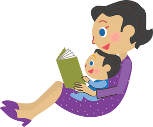 Mom Reading To Child Clipart, HD Png Download PNG image with transparent background