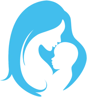 Mother Child Silhouette Art PNG Image