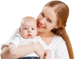 Motherand Baby Smiling PNG Image