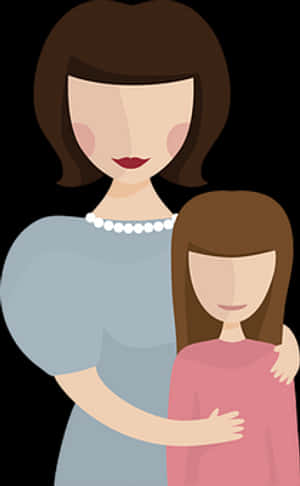 Motherand Child Illustration PNG image with transparent background