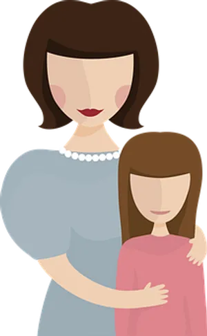 Motherand Child Illustration PNG Image