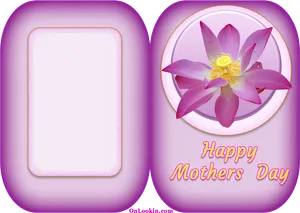 Mothers Day Floral Greeting Card PNG Image