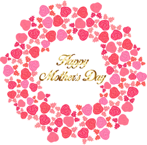 Mothers Day Floral Greeting PNG Image