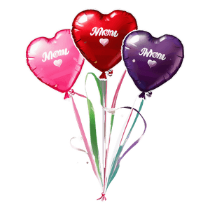 Mothers Day Love Balloons PNG krf22 PNG image with transparent background