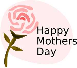 Mothers Day Rose Greeting PNG Image