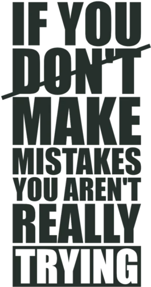 Motivational Mistakes Quote PNG Image