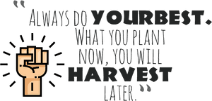 Motivational Quote Do Your Best PNG image with transparent background