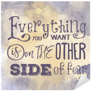 Motivational Quote Overcoming Fear PNG Image