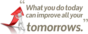 Motivational Quote Today Improves Tomorrow PNG Image