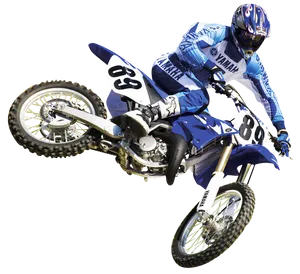 Motocross Rider Midair Stunt Yamaha89.png PNG Image