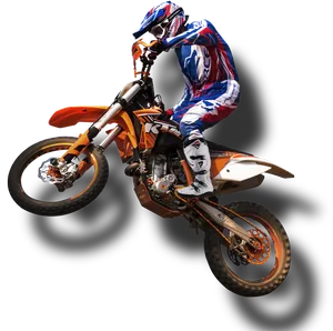 Motocross Riderin Action.png PNG Image