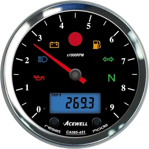 Motorcycle Digital Tachometer PNG Image