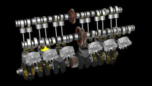 Motorcycle Engine Camshaftand Pistons PNG image with transparent background